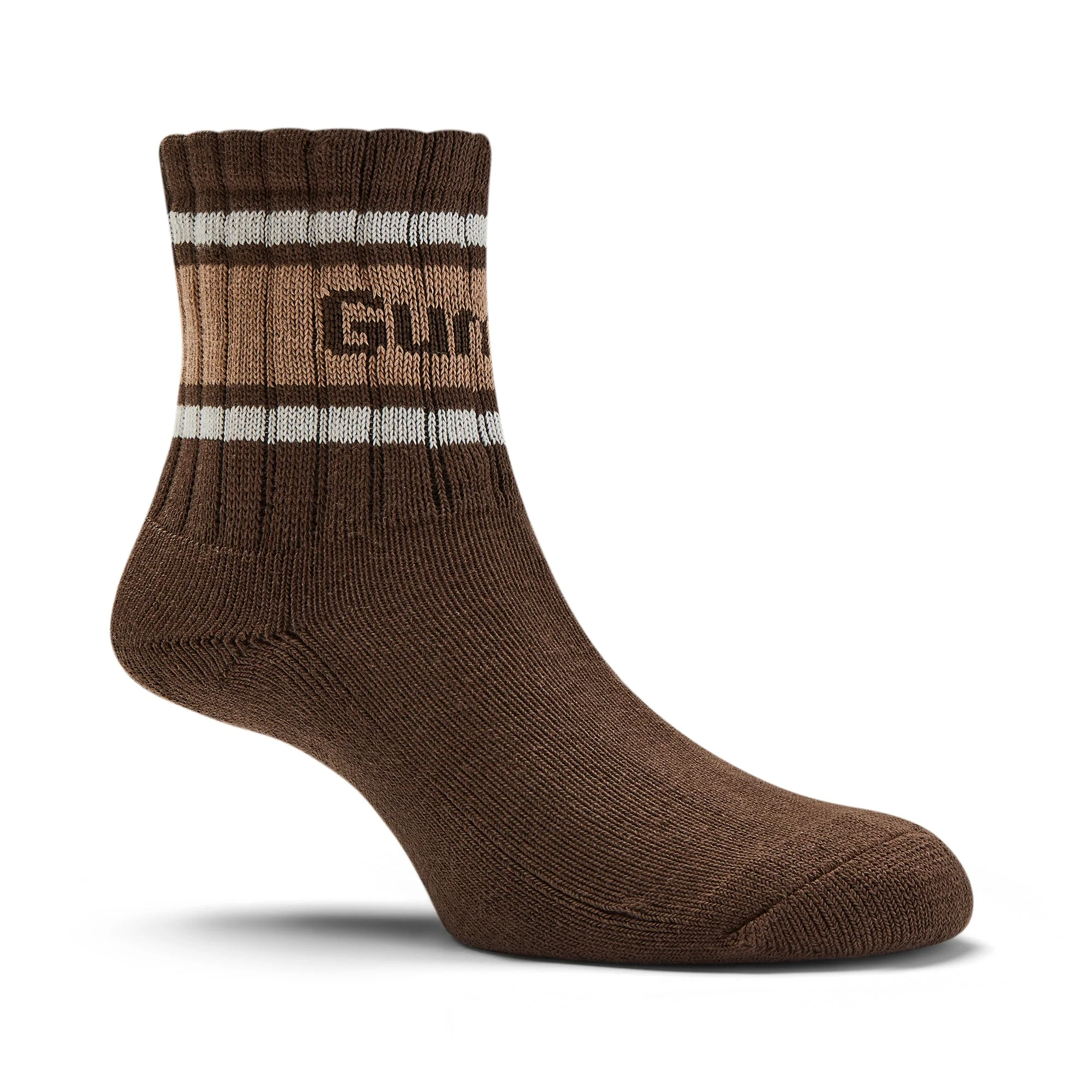 GUM Crew Sock - Men's - Chocolate & Cream - Image 6