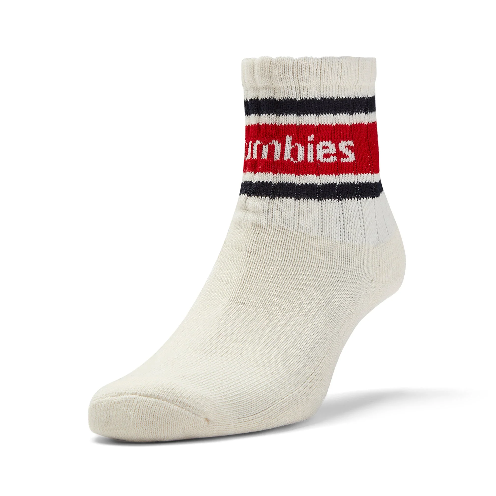 GUM Crew Sock - Men's - Cream & Red - Image 5