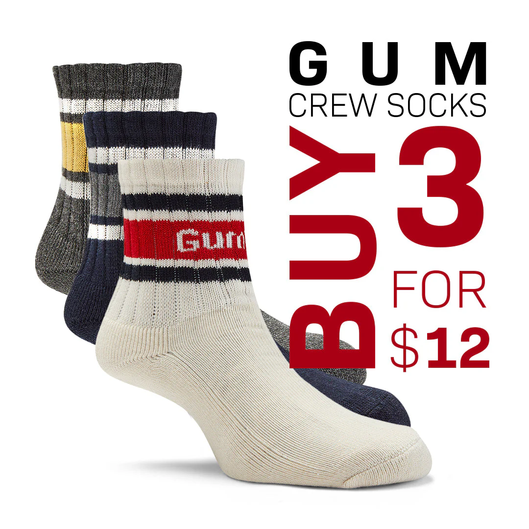 GUM Crew Sock - Women's - Grey & Curry - Image 2