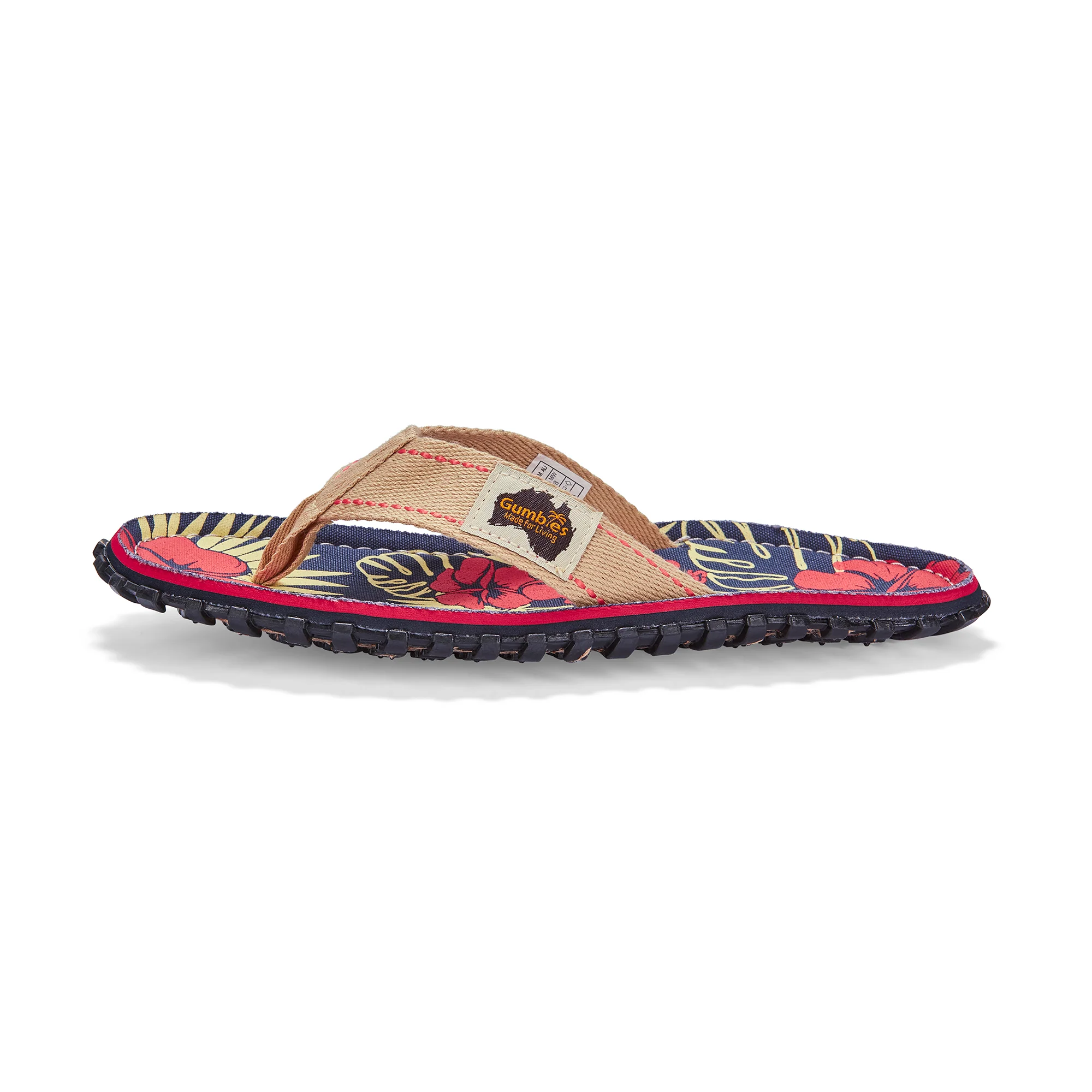 Islander Flip-Flops - Men's - Denim Hibiscus - Image 6