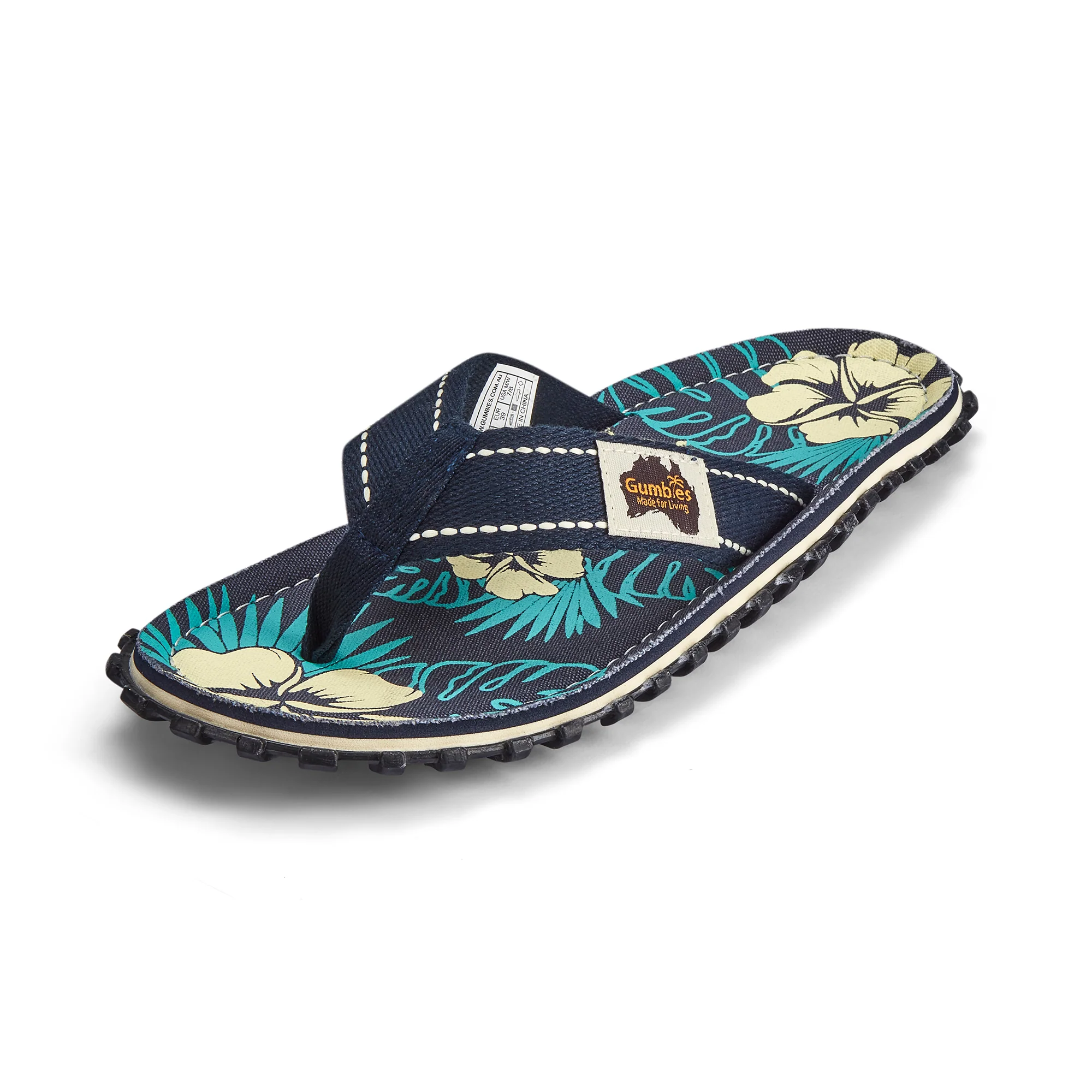 Islander Flip-Flops - Women's - Blue Hibiscus - Image 2