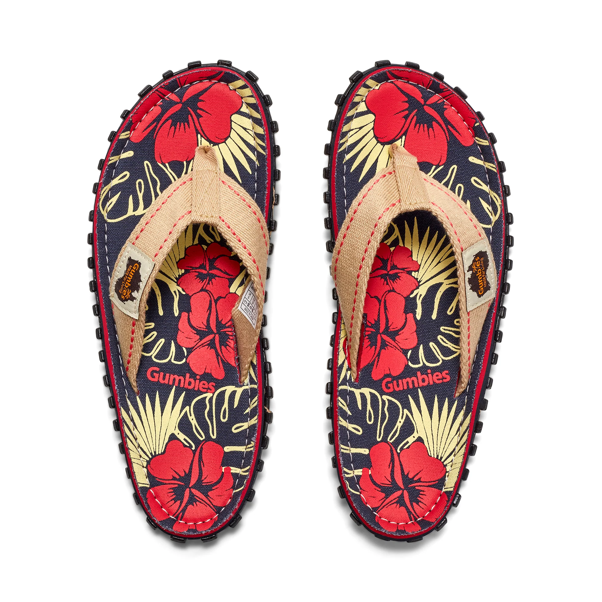 Islander Flip-Flops - Women's - Denim Hibiscus - Image 5