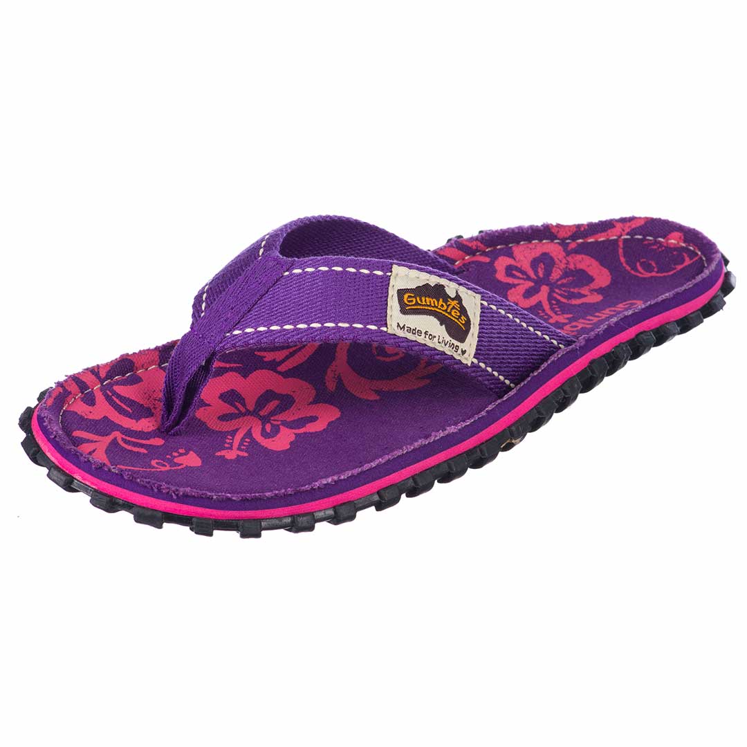 Islander Flip-Flops - Women's - Purple Hibiscus - Image 2
